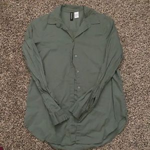 H&M olive green button up!